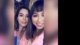 Sexy Riley Reid and her BFF Abbie Maley coax a lucky wean away from